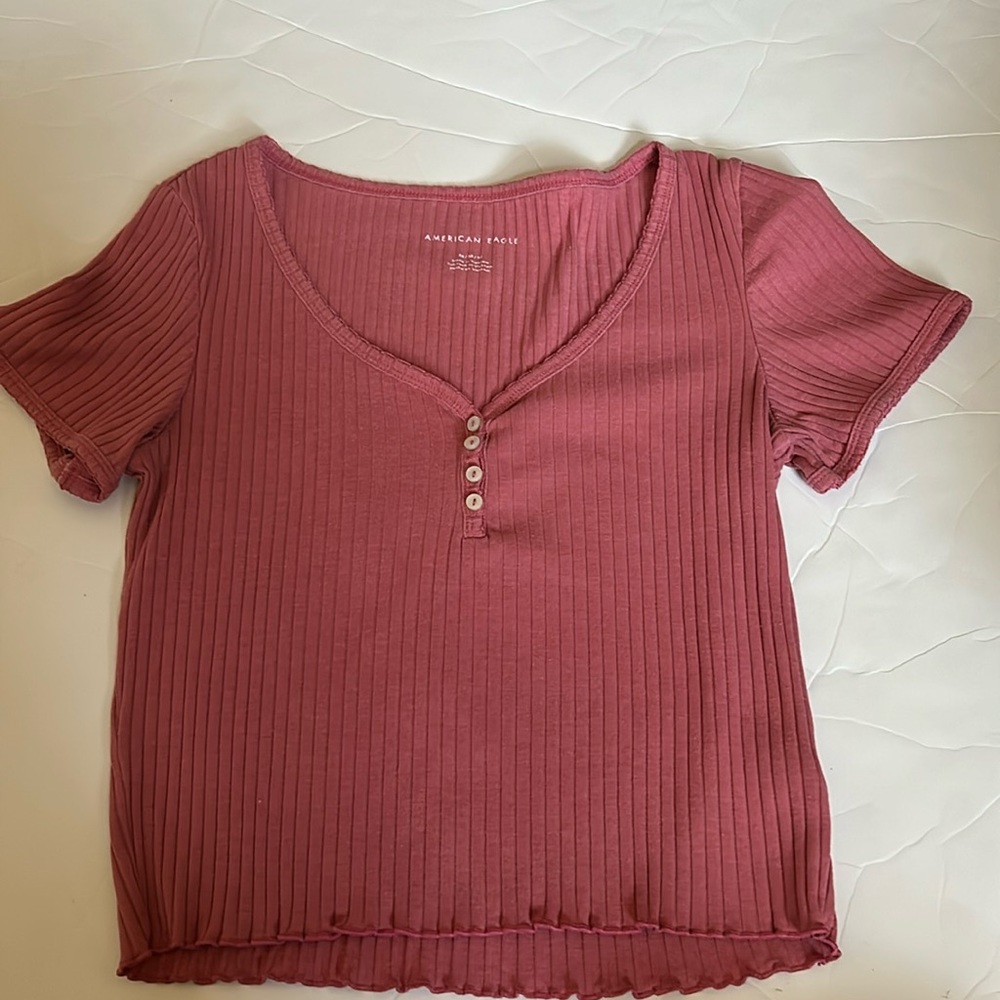 Pink American Eagle crop top